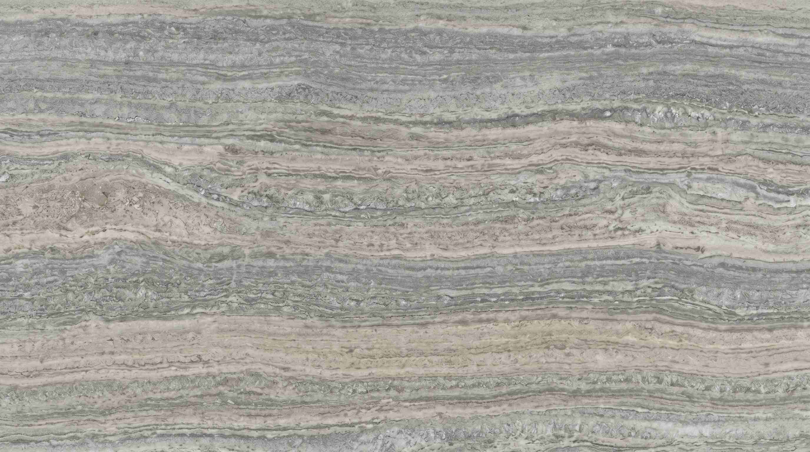 Premium Silver Travertine Imported Marble featuring sweeping directional linear veins of cool silver, grey, and beige. High-quality polished slab supplied wholesale in Kishangarh.
